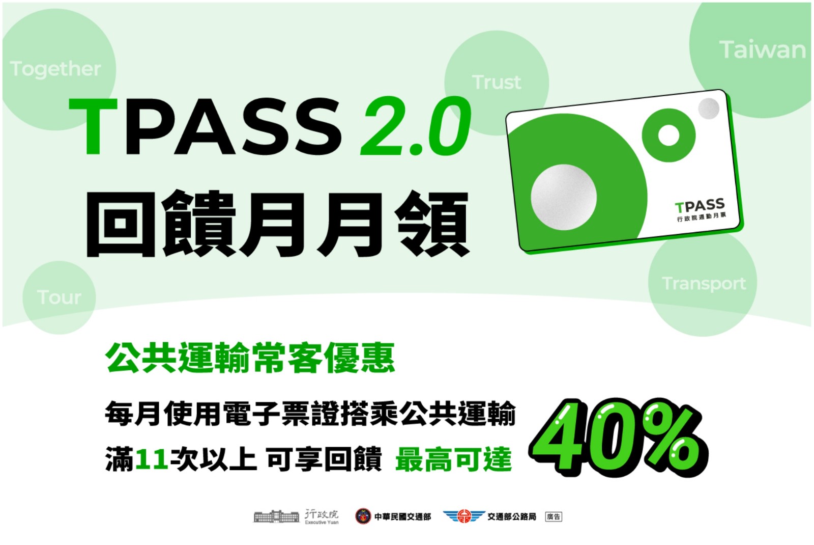 TPASS 2.0公共運輸常客優惠回饋措施宣導照片